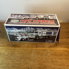 EUC 2008 Hess Gasoline Toy Truck and Front Loader Box Damaged