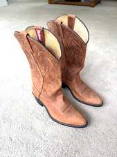 Dan Post Marlboro Boots Size 10 D Brown Leather Western P2552 Vintage DAN POST P2552 Marlboro Men main image 2
