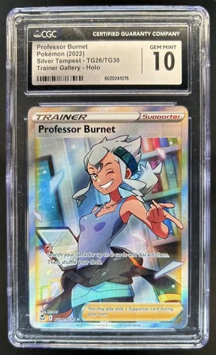 2022 Pokemon SWSH Professor Burnet Trainer Gallery Holo #TG26/TG30 CGC 10