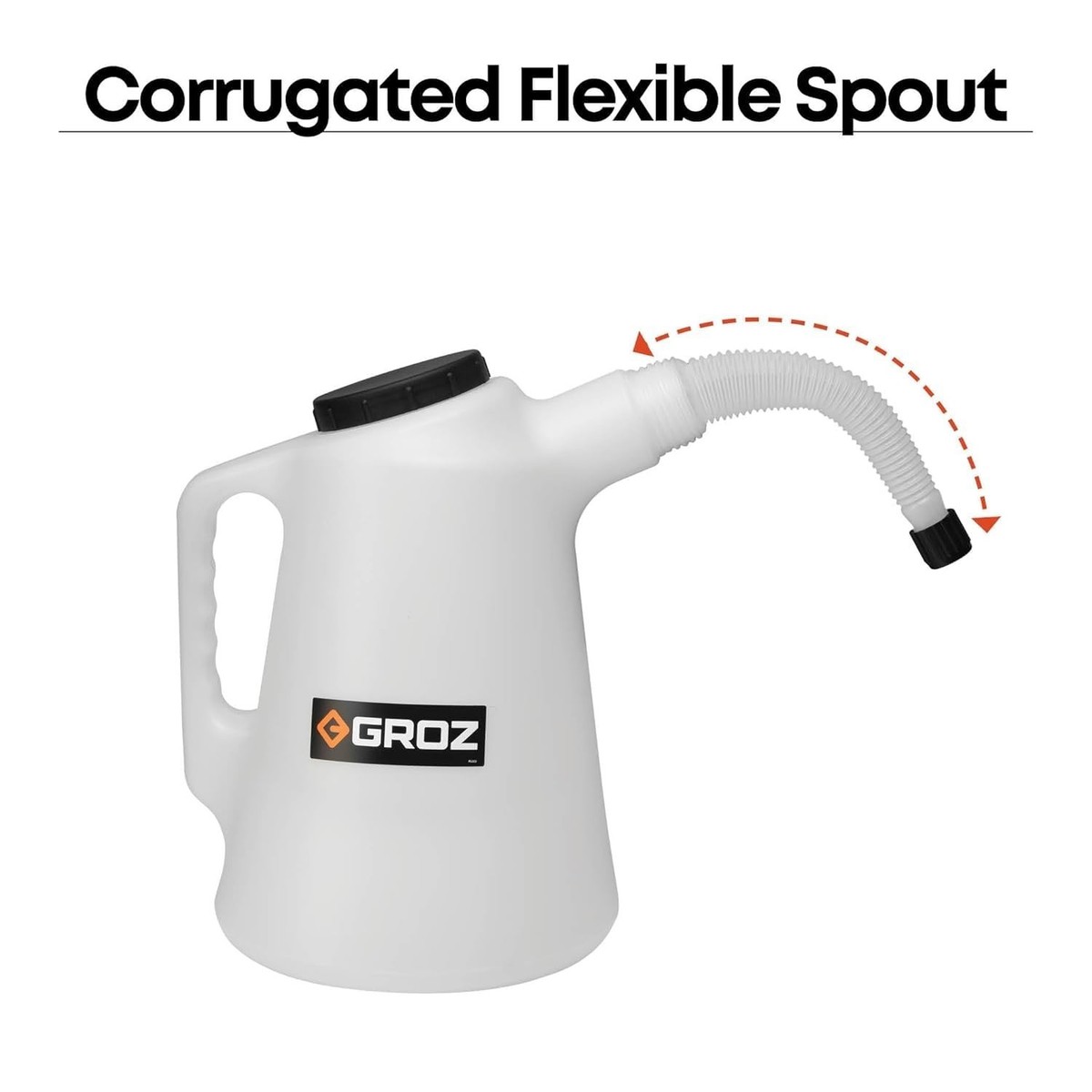 8-Quart Oil Measuring Container with Flexible Spout for Hassle
