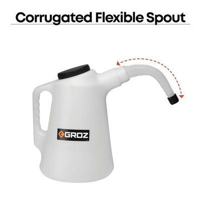 8-Quart Oil Measuring Container with Flexible Spout for Hassle