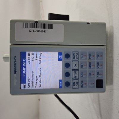 Baxter Sigma Spectrum 6.02.06 with B/G Battery Infusion Pump
