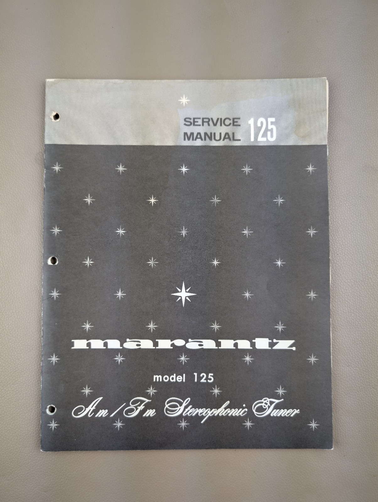 Marantz Model 125 AM/FM Stereophonic Tuner Service Manual D-1079