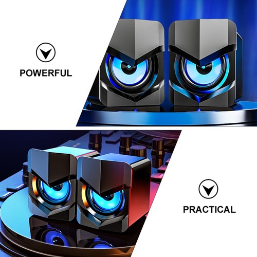 2 Pcs Mini -Sprecher Büro Lautsprecherboxen Für Computer USB-betriebene - 第 11/12 張圖片