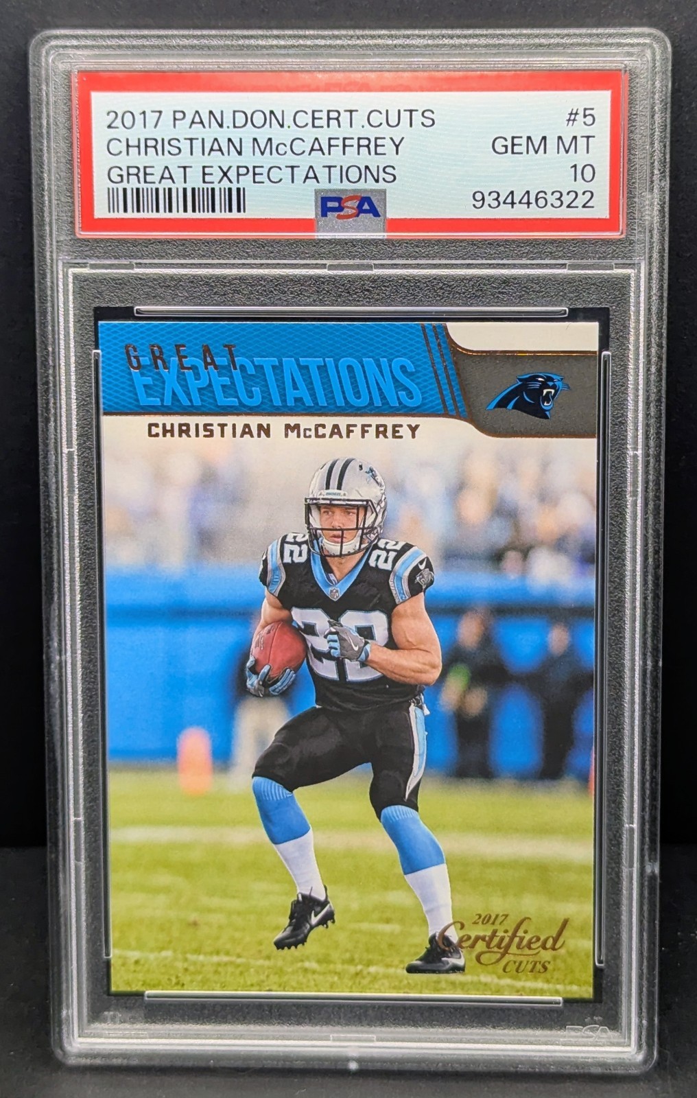 Christian McCaffrey Panini Donruss Certified Cuts Great Expectations #5 Base