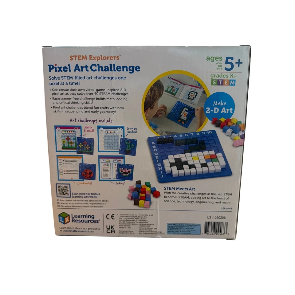 Learning Resources STEM Explorers Pixel Art Challenge Brand New - Image 3 of 4