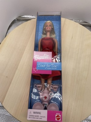 Barbie Time for Tea Includes Tea Set Doll New 4 Piece Tea Set 2000