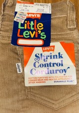 Vintage 1970s Corduroy Little Levi s Bell Bottom with Tags Size 7