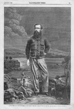 JOHN HANNING SPEKE Who Discovered the Source of the Nile - Antique Print 1863