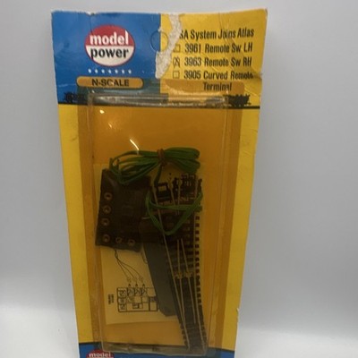 Model Power N-Scale train Remote Switch Track Set  3963 Left Right Curved