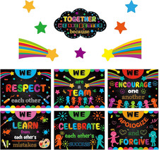 14 Pieces Growth Mindset Classroom Banner Inspirational Bulletin Board Poster Mo