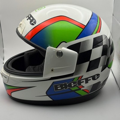 checkered flag motorcycle helmet Vintage (1990s) Bieffe Motorcycle Helmet Size XL in Original Box Checkered  Flag