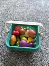 B. toys – Play Food and Basket – 12 Pieces of Toy Food – Grocery, Cooking, Pl