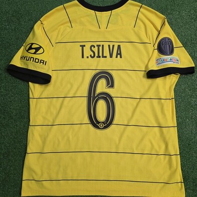 Nike Chelsea FC Thiago Silva #6 2021/2022 Authentic Vaporknit Away