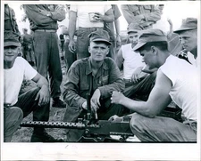 1962 Tom Hoger Minneapolis Marine Machine Gun Annabell Military 8X10 Press Photo