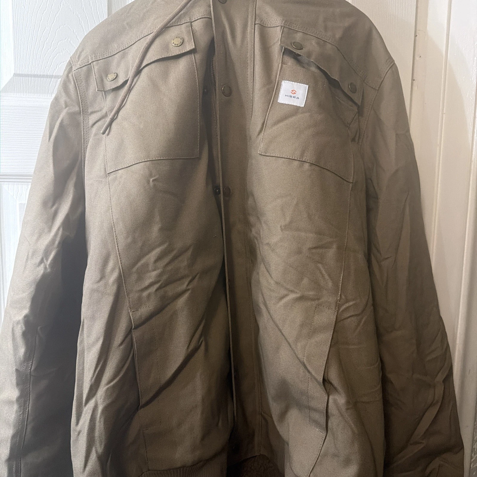 HISEA Men's Duck Sherpa-Lined Jacket Relaxed Fit Mens Winter Insulated Xl