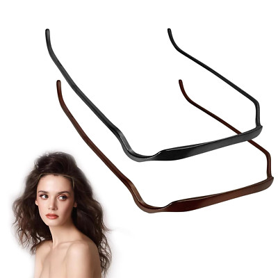 Curly Thick Hair Headband, 2 Hair Headband Square Shaped Invisible Hair Hoop Hea