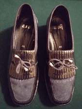 Ara Rachel Navy  Kilty Tassel Wedge 7M 41121-87 G