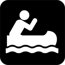 Canoeing International Symbol Window Wall Vinyl Decal Sticker