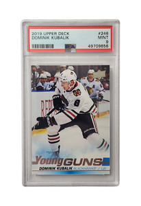 2019-20 Upper Deck Dominik Kubalik Young Guns Rookie #246 Blackhawks PSA 9 Mint