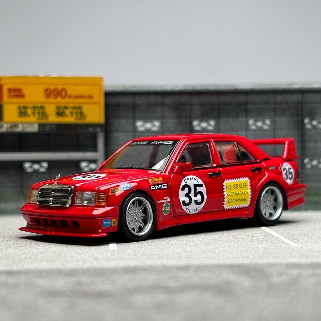 LMLF 4R-761 1/64 メルセデスベンツ 190E 2.5-16 LMLF 1/64 Scale Mercedes-Benz 190E W201 2.5-16 Evo Red #35