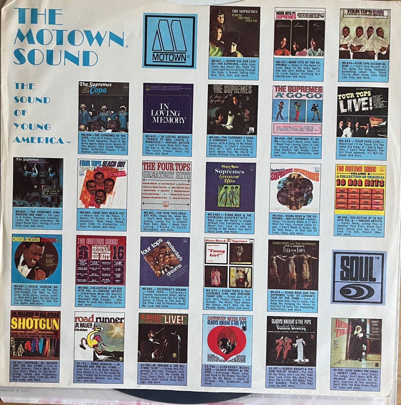 Four Tops Reach Out Motown MS 660 USA 1967 LP NM