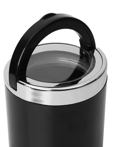 Plastic BPA Free Sugar Tea Coffee Container | Set Of 3 ( Transparent Lid, Black) - Picture 3 of 4
