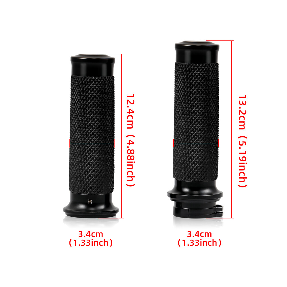 Set De Poignées De Guidon Moto – Aluminium Chromé Pour Harley Touring, Dyna, Sportster (XL883/1200)
