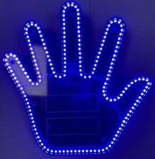 Finger Gesture Light with Remote LED Car Back Window Sign Hand Light Xmas Gift