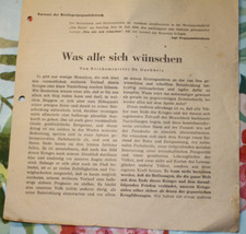Papier blatt doppelseite 1944 berlin vintage 2wk MG
