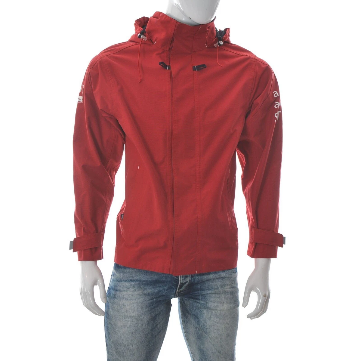 Tribord Decathlon Men's True Red Hooded Jacket Mesh Lined Vented Size S