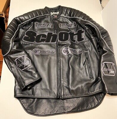 Schott Black Leather Riders Jacket XL Genuine Leather Schott Black Leather Riders Jacket XL Genuine Leather