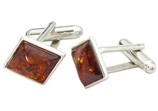 Natural Baltic Amber Sterling Silver 925 Cufflinks Gift Jewellery