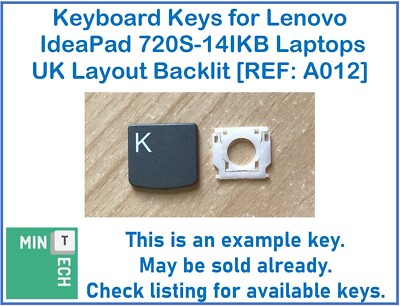 Tastatur Ersatz Tasten für Lenovo Ideapad 720S-14IKB Laptops UK grau Hintergrundbeleuchtung