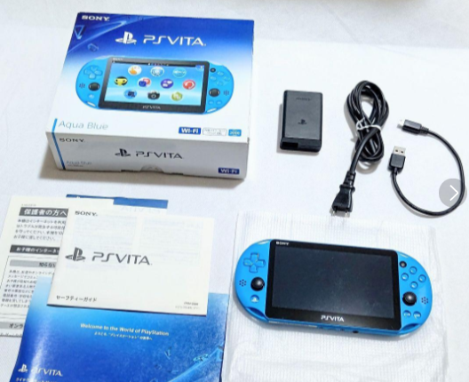 Near Mint SONY PCH-2000 ZA23 PS Vita Aqua Blue Console Wi-Fi model