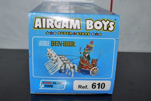 80'S PYROPLAST AIRGAM BOYS ROMAN SERIES SOLDIERS GREEK BEN HUR CHARIOT MIB - Picture 5 of 8