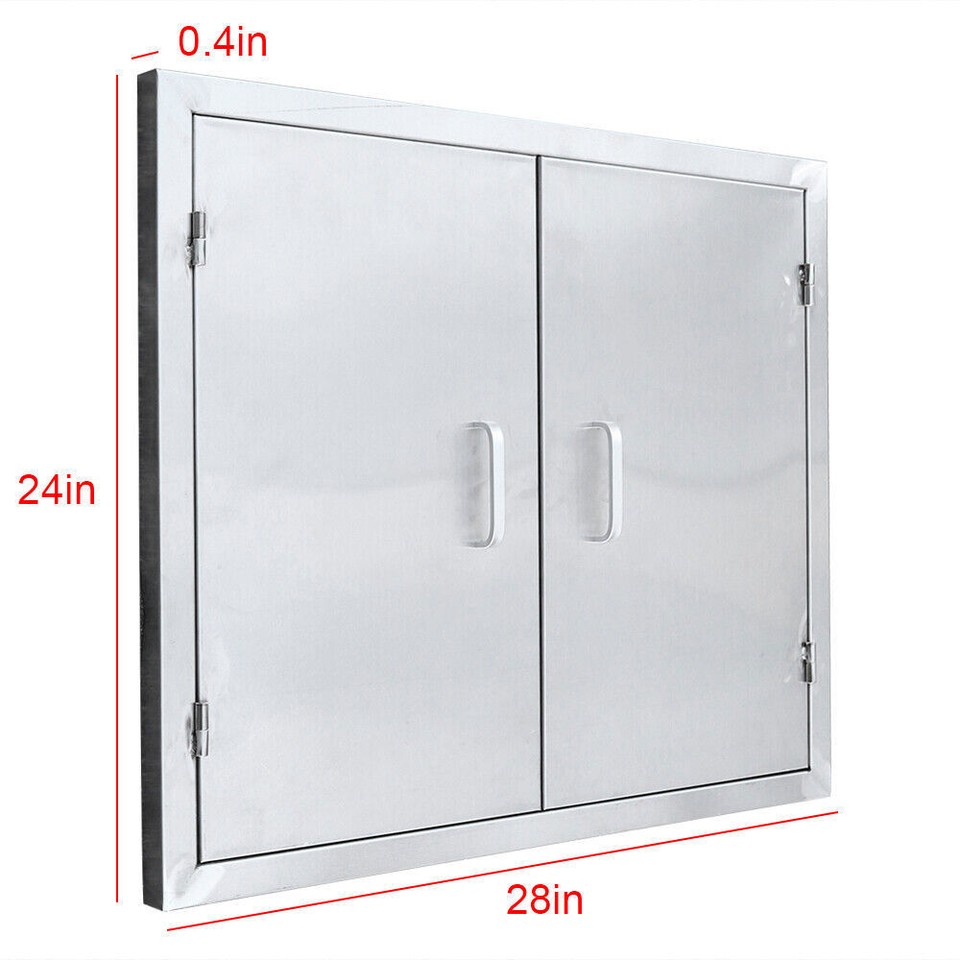BBQ Double Doors Access Door Drawer Oven Kitchen Stainless