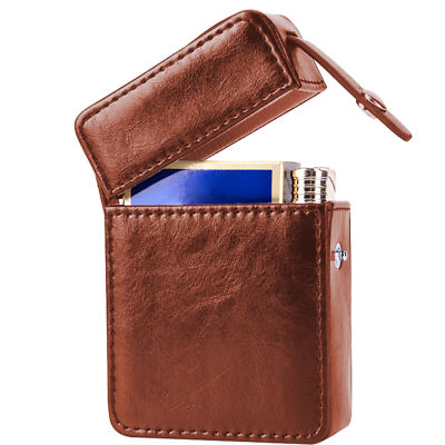 PU Leather Cigarette Case Anti-Scratch Tobacco Pouch Storage Case Lighter Holder