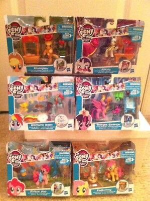 NEW My Little Pony SCENE SETS Twilight/Pinkie/Rainbow/Rarity/Fluttershy Hasbro