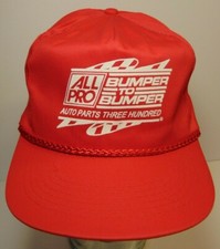 Vtg 90s ALL PRO AUTO PARTS 300 NASCAR CHARLOTTE MOTOR SPEEDWAY RED SNAPBACK HAT