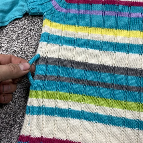 Sugar Dress Kids S 7/8 Knit Colorful Art Long Sleeve Preppy Girly Statement - Picture 4 of 9