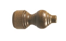 Endstücke Holz lackiert für 28 mm Gardinenstangen im 2er Set Modell Filigrano