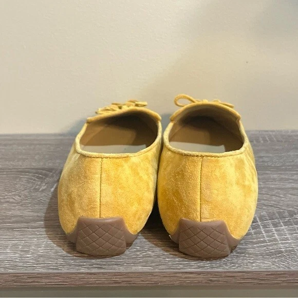 Mocasines de conducción planos Talbots de gamuza punta borla amarillo mostaza para mujer 9,5 Foto 3 de 4