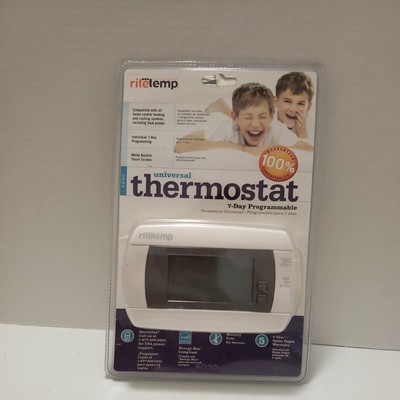 Rite Temp 6030 Universal Thermostat 7 Day Programmable Large Touch