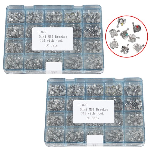 10 Set Staffe Metalliche Ortodontiche Dentali Mini Roth/MBT