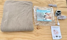 Biddeford Heated Plush Blanket Digital Controller Micro Electric Queen Size NEW