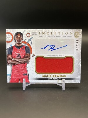 2022 Topps Inception OTE #IARC-MB3 Malik Bowman - Patch Auto /149