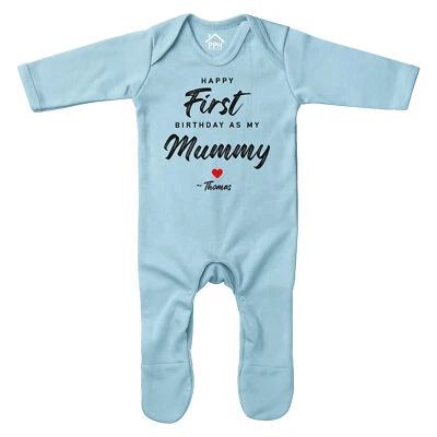 THE CLOTHING SHED Personalisierter Strampler erster Geburtstag als meine Mama Baby Mama erste Mutter