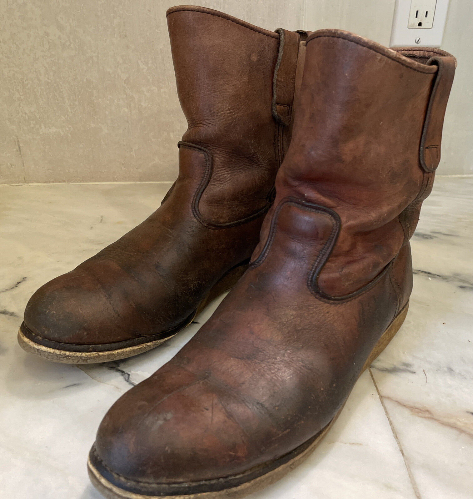 Vintage Irish Setter Red Wing Pull On Work Boots Mens… - Gem