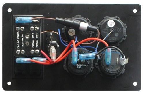 12 VOLT DC POWER SWITCH PANEL,CIGA,ENGEL,USB,4X4,CARAVAN,BOAT,TRUCK,MOTOR,DIY,B - Picture 2 of 2